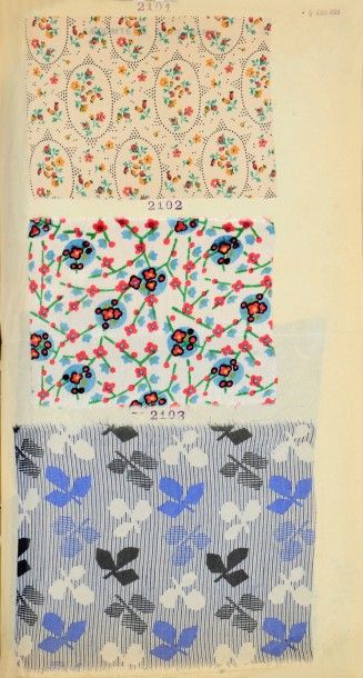 Album d'échantillons d'imprimés pour la Haute-couture,...