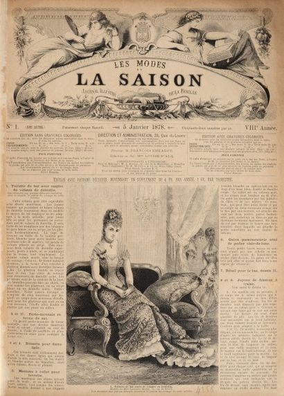 Les Modes de la Saison, 1876-1878, hebdomadaire...