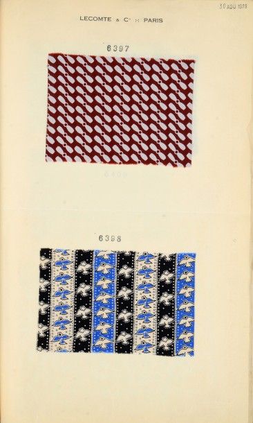 Album d'échantillons d'imprimés pour la Haute-couture,...