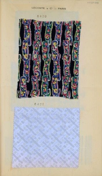 Album d'échantillons d'imprimés pour la Haute-couture,...