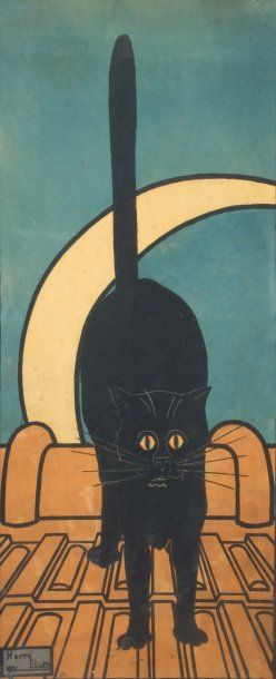 Harry ELIOTT.
«Chat de gouttière». Très jolie...