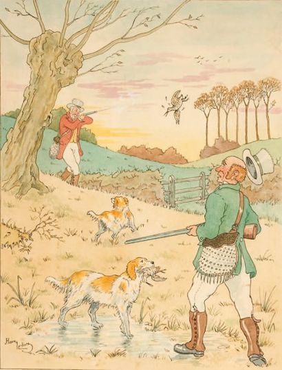 Harry ELIOTT
«Chasse à la bécasse». Jolie...