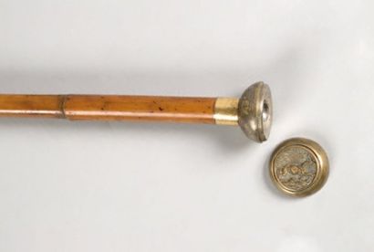 Très rare canne sarbacane à percussion. Fût...