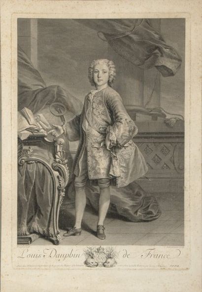 Louis, dauphin de France. Gravure de Jean...