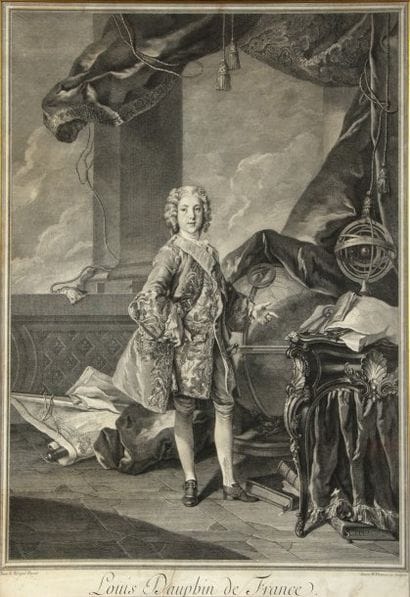 Louis, dauphin de France. Gravure de Jean...