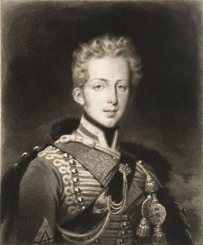 Louis, duc de Nemours. Gravure de Henriquet...