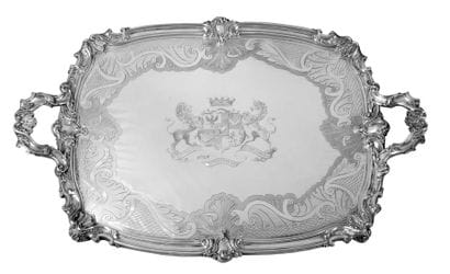 Famille Rothschild. Important plateau chantourné...
