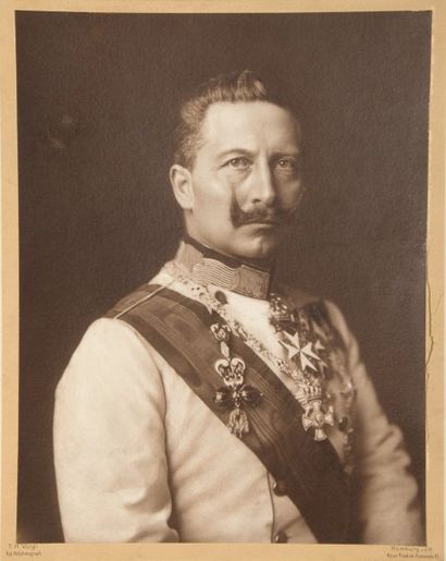 Guillaume II, empereur d'Allemagne. Photographie...