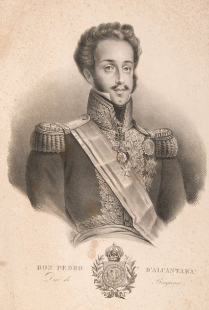 Dom Pedro d'Alcantara, duc de Bragance. Portrait...