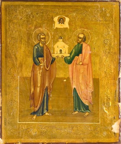 Icône sur bois, « Saint-Pierre et Saint-Paul...