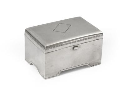 Boîte pour jeux de cartes en argent, en forme...