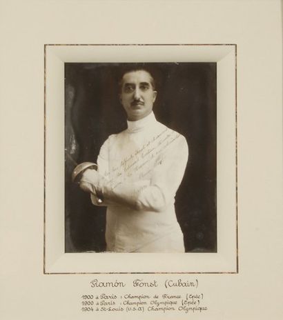 Photo originale de Ramon Fonst, escrimeur...