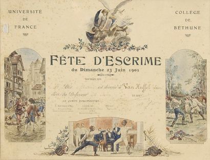 DiplÙme de fÍte d'escrime au collège de Béthune...