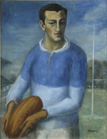 Huile sur toile 'Portrait de Jean Garin'....