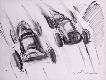 Dessin original encre et lavis. Signé en...