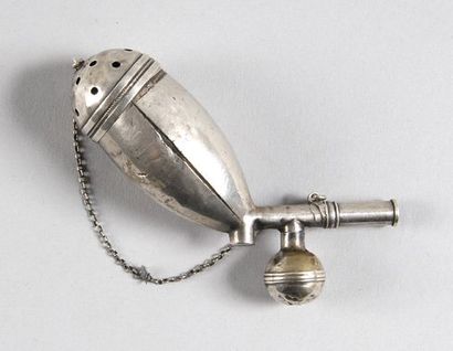 Foyer de pipe à talon en argent et doublé...