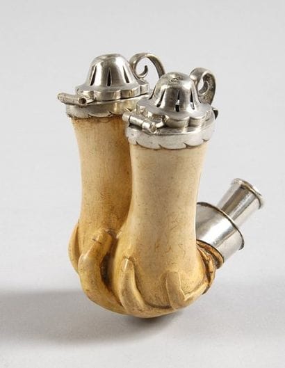 Rare pipe en écume de mer sculptée d'une...