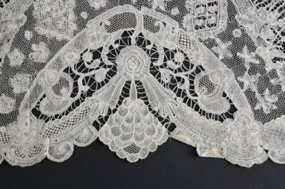 Bas d'aube en dentelle de Bruxelles, fuseaux,...