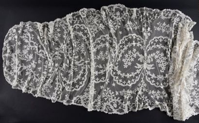 Châle en dentelle de Bruxelles, fuseaux,...