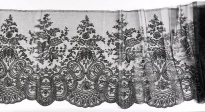 Volant de crinoline en dentelle de Chantilly,...