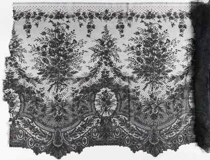 Remarquable volant pour jupe en dentelle...
