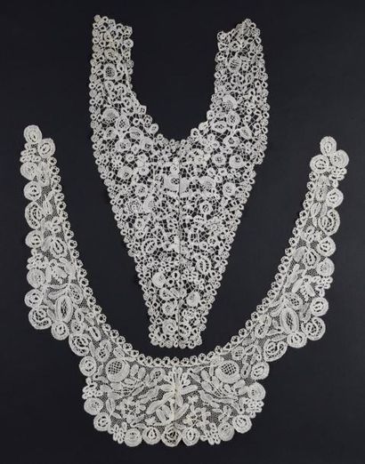 Col et modestie en dentelle de Honiton, fuseaux,...