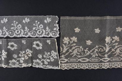 Volants en dentelle Lille, fuseaux, fin du...