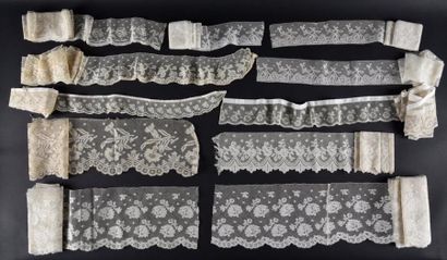 Volants en dentelle de Valenciennes, fuseaux,...