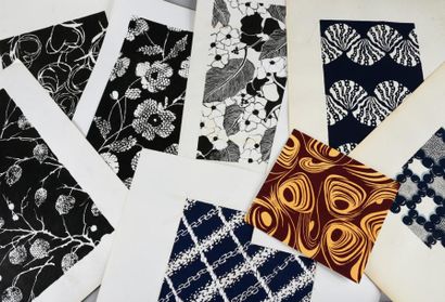Ensemble de maquettes pour la création textile,...