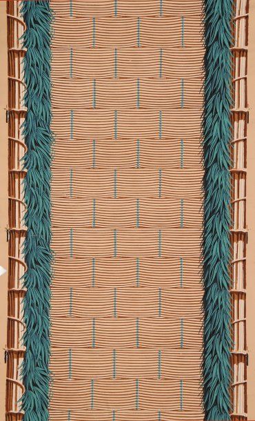 Trompe-l'oeil d'une palissade rustique en...