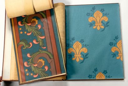 Deux albums d'échantillons de linoléums,...