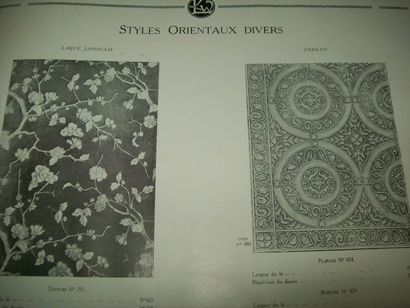 Deux albums d'échantillons de lincrusta,...