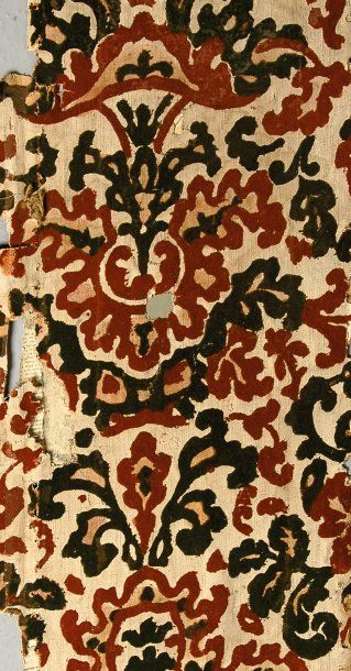Rare document d'une toile imprimée en tontisse,...