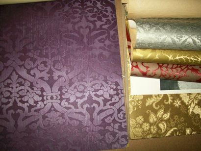 Trois albums d'échantillons de papiers peints,...