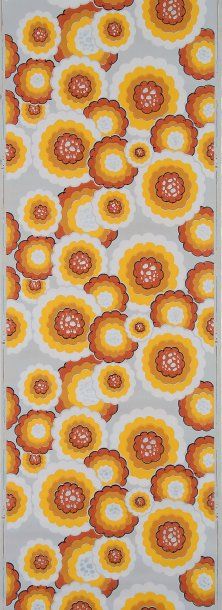 Ensemble de douze rouleaux de papier peint,...