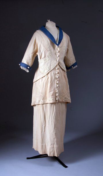 Ensemble pour le bord de mer, vers 1910,...