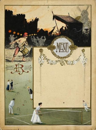 Illustration à la gouache signée et datée...