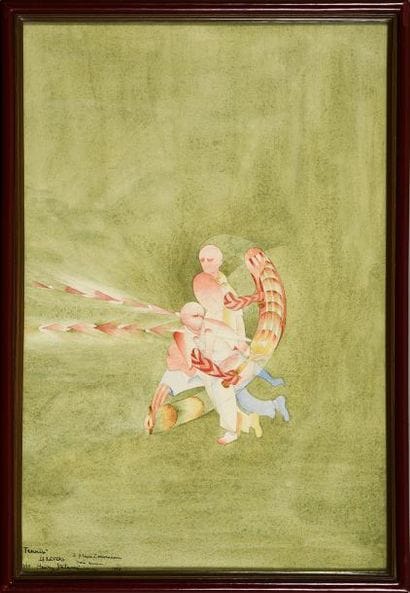 Henry VALENSI (1883-1960)
«Le Revers». Aquarelle...