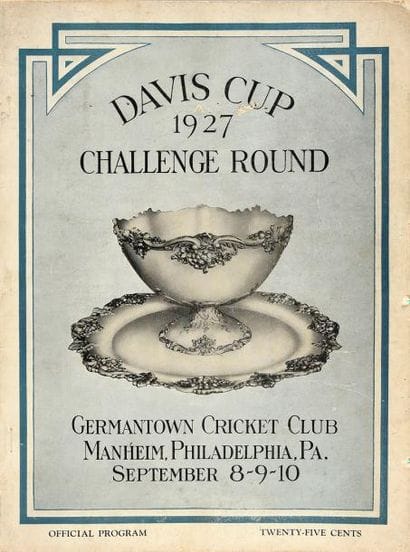 Programme officiel de la Coupe Davis 1927...