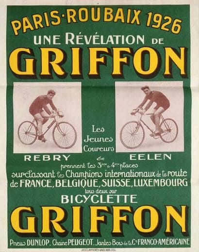 Affiche «Paris-Roubaix 1926». Les jeunes...