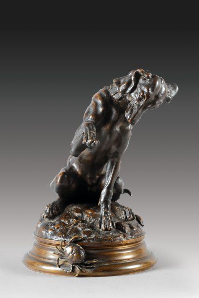 Alfred BARYE (fils) (1839-1882)
Chien au...