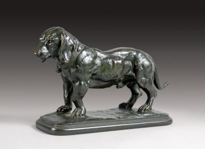Antoine-Louis BARYE (1795-1875), d'après
Basset.Bronze...