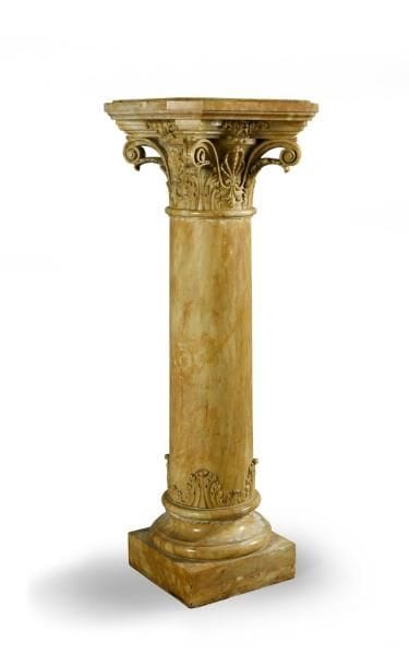 Colonne en marbre jaune de Sienne, large...