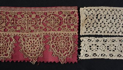 Bordures en dentelle à l'aiguille, fin du...