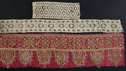 Bordures en dentelle à l'aiguille, fin du...