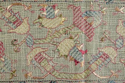 Rare bandeau, Buratto polychrome, Italie,...