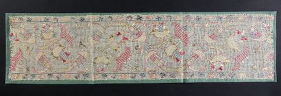 Rare bandeau, Buratto polychrome, Italie,...