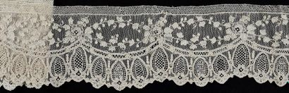 Volant, Alençon, aiguille, vers 1860-80.
Frise...