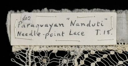 Trois dentelles Nanduti, collection Margaret...