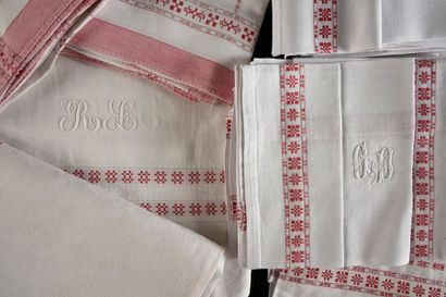 Service de table et nappes, fin du XIXe siècle.
Un...